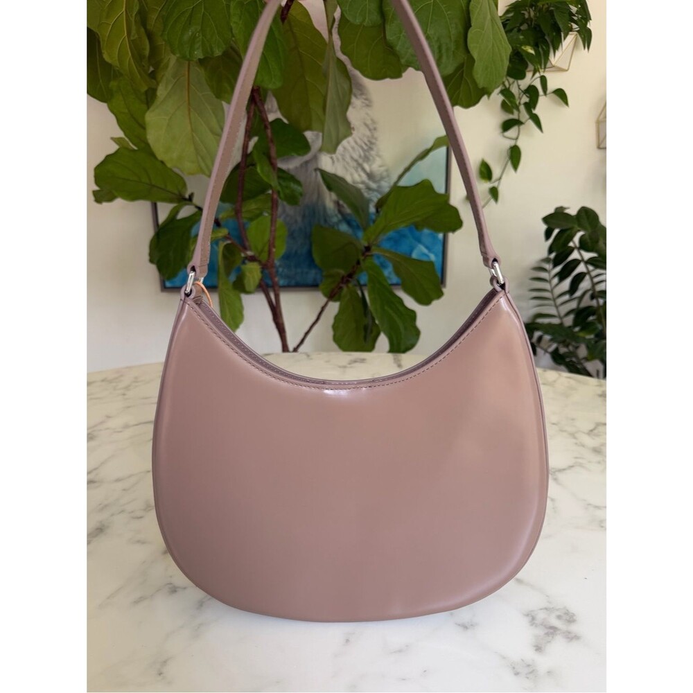 NWT Quince Italian Abrasivato Leather Shoulder Bag Taupe Neutral Polished - Picture 3 of 13